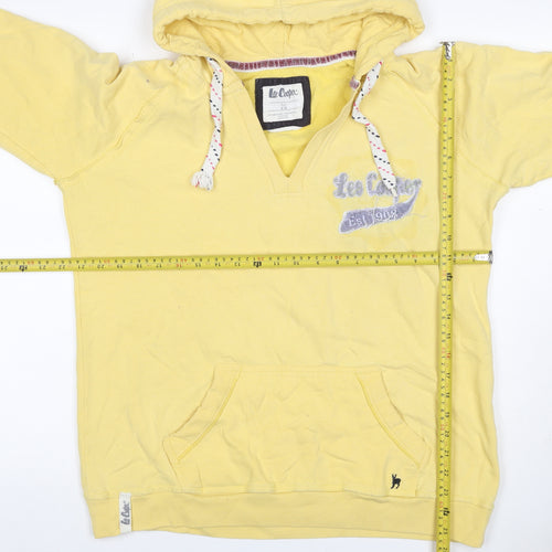 Lee Cooper Women’s Yellow Size 12 Pullover Hoodie Logo Pocket