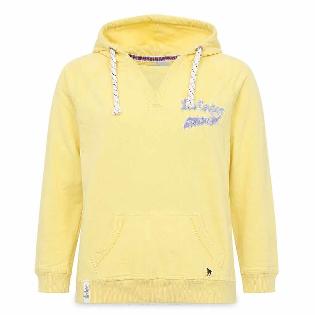 Lee Cooper Women’s Yellow Size 12 Pullover Hoodie Logo Pocket