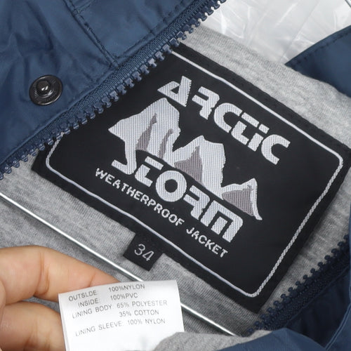 Arctic Moon Men’s Blue Hooded Parka Jacket Size 34 Nylon