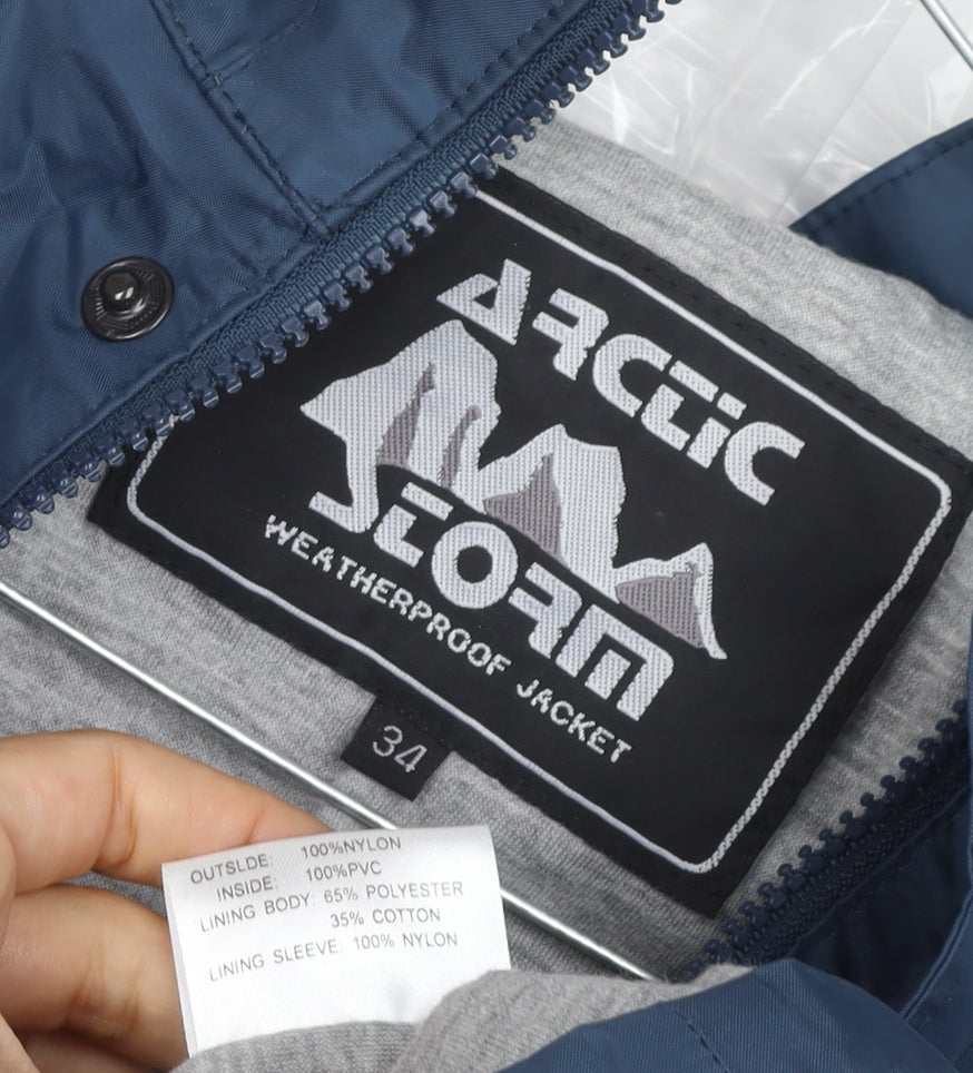 Arctic Moon Men’s Blue Hooded Parka Jacket Size 34 Nylon