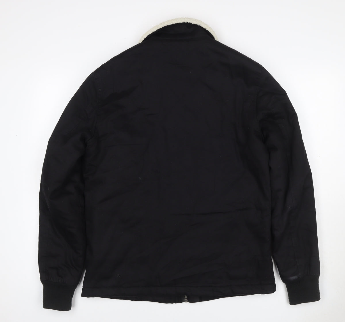 River Island Men's Black S Basic Padded Jacket Teddy Collar