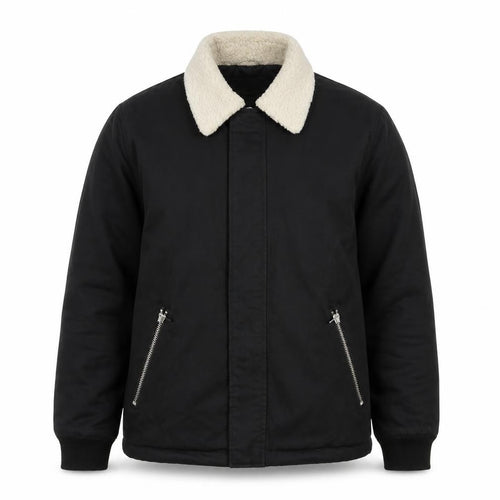 River Island Men's Black S Basic Padded Jacket Teddy Collar