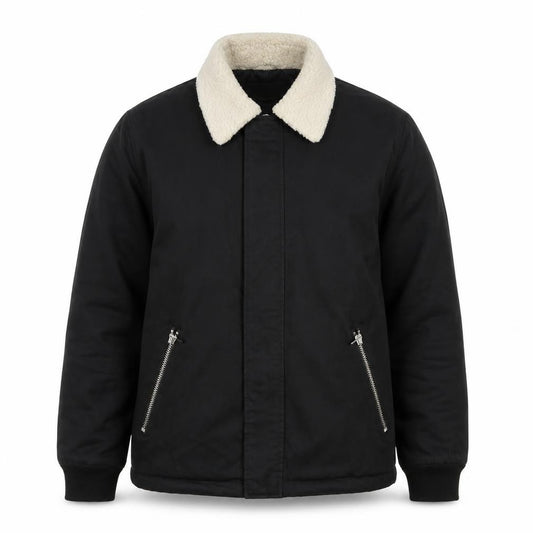 River Island Men's Black S Basic Padded Jacket Teddy Collar