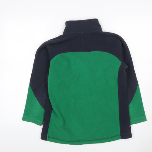 GAP Teens Green Black Fleece Quarter Zip Pullover Sweatshirt Size 10