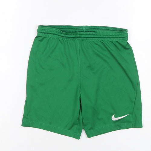 Nike Boys Green S 8-9 Years Dri-FIT Athletic Football Shorts