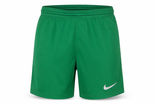 Front view of Nike boys’ green s 8-9 years dri-fit athletic football shorts