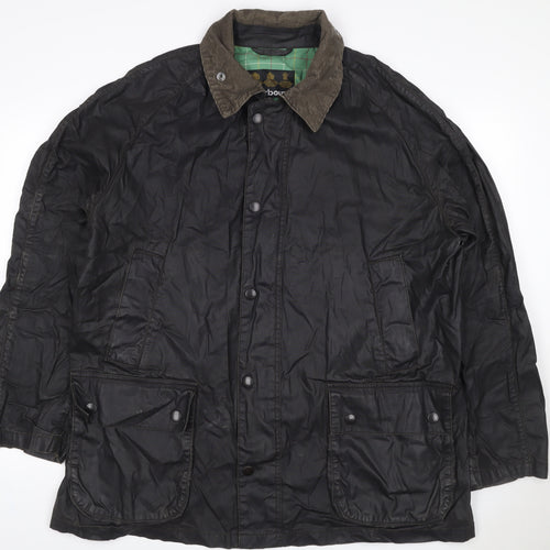 Barbour Men's Black XXL Waxed Cotton Basic Field Jacket