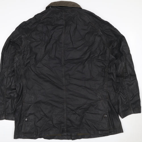 Barbour Men's Black XXL Waxed Cotton Basic Field Jacket