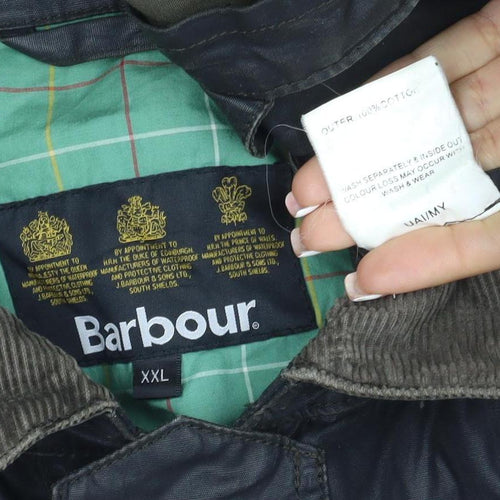 Barbour Men's Black XXL Waxed Cotton Basic Field Jacket