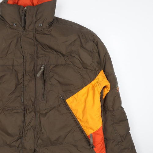 Protest Mens Brown Orange XL Puffer Ski Jacket Geotech 6.0