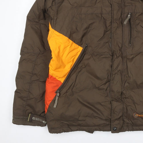Protest Mens Brown Orange XL Puffer Ski Jacket Geotech 6.0