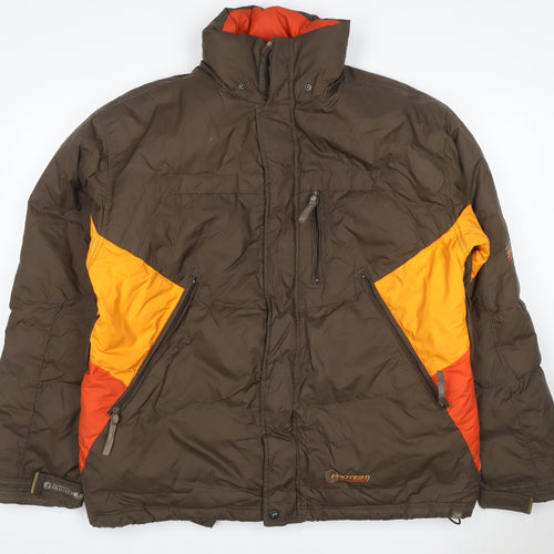 Protest Mens Brown Orange XL Puffer Ski Jacket Geotech 6.0