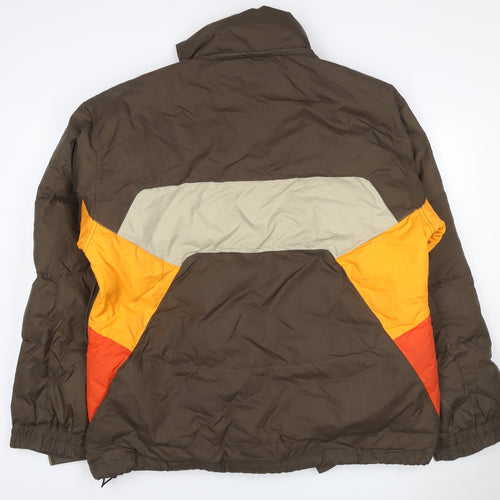 Protest Mens Brown Orange XL Puffer Ski Jacket Geotech 6.0
