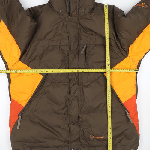 Protest Mens Brown Orange XL Puffer Ski Jacket Geotech 6.0