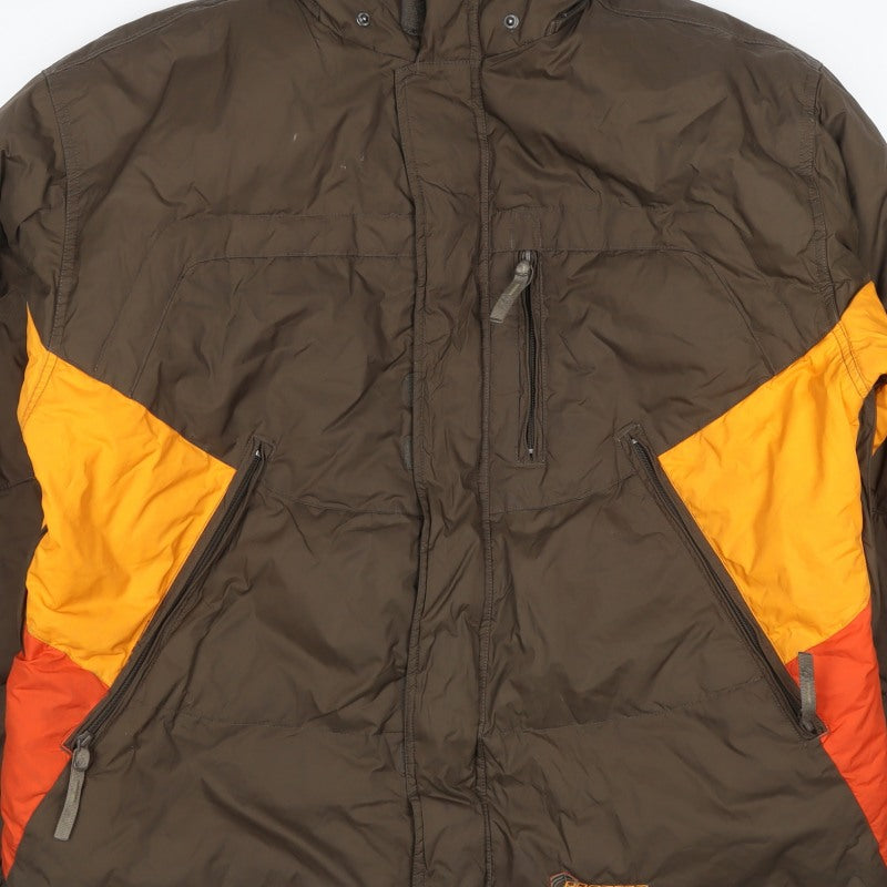 Protest Mens Brown Orange XL Puffer Ski Jacket Geotech 6.0