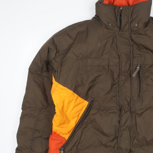 Protest Mens Brown Orange XL Puffer Ski Jacket Geotech 6.0