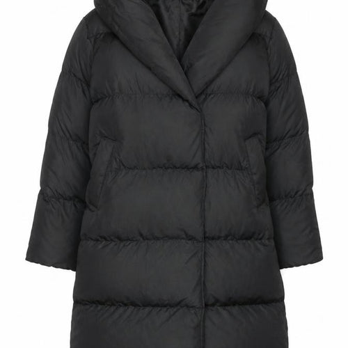 Missguided Women’s Black UK 10 Long Quilted Puffer Jacket Coat
