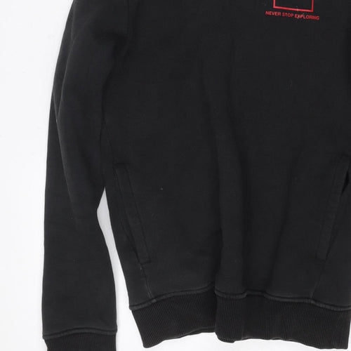 The North Face Boys Black XL Pullover Hoodie Graphic Logo Cotton Blend