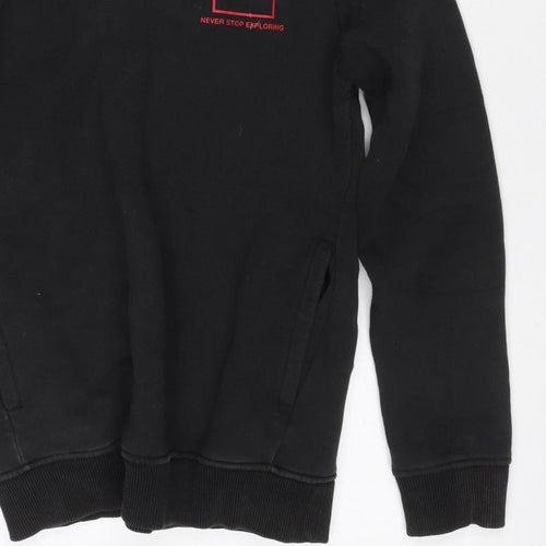 The North Face Boys Black XL Pullover Hoodie Graphic Logo Cotton Blend