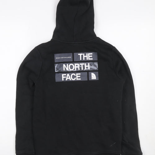 The North Face Boys Black XL Pullover Hoodie Graphic Logo Cotton Blend