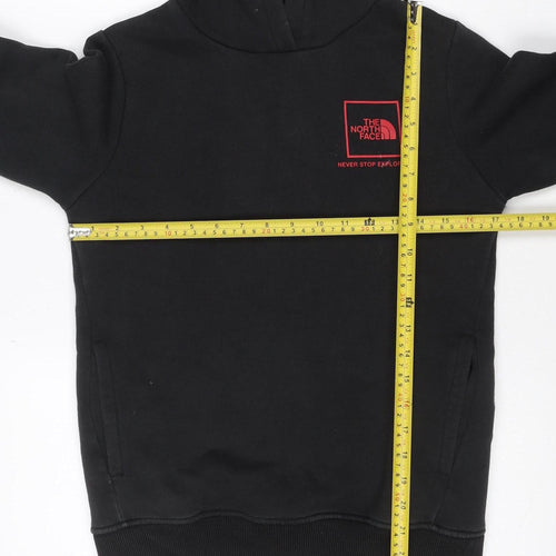 The North Face Boys Black XL Pullover Hoodie Graphic Logo Cotton Blend