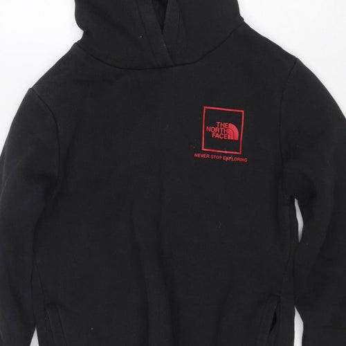 The North Face Boys Black XL Pullover Hoodie Graphic Logo Cotton Blend