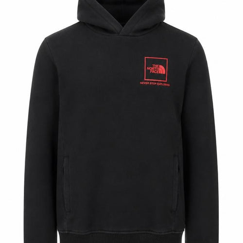 The North Face Boys Black XL Pullover Hoodie Graphic Logo Cotton Blend