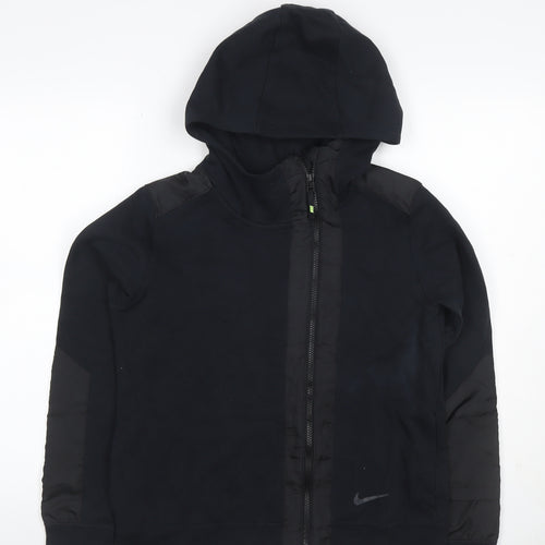 Nike Women’s Black L Full Zip Hooded Fleece Sports Hoodie