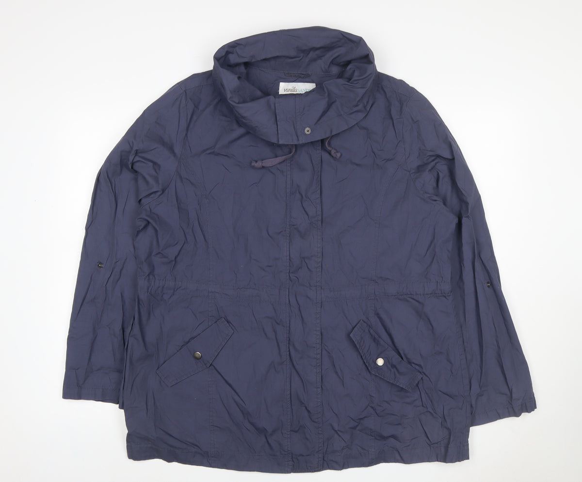 Vanilla Sands Women’s Blue Size 20 Hooded Parka Jacket