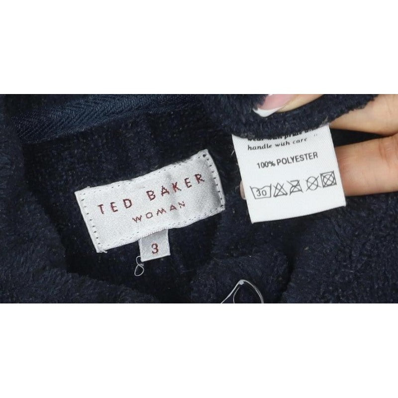 Ted Baker Men’s Navy Blue S Pullover Hooded Fleece Hoodie