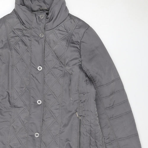 Tigi Women’s Grey Size 20 Quilted Hooded Puffer Jacket