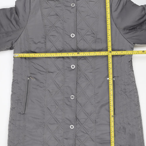 Tigi Women’s Grey Size 20 Quilted Hooded Puffer Jacket