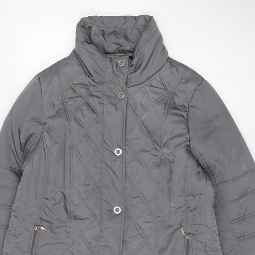 Tigi Women’s Grey Size 20 Quilted Hooded Puffer Jacket