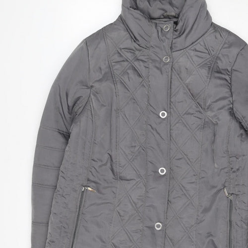 Tigi Women’s Grey Size 20 Quilted Hooded Puffer Jacket