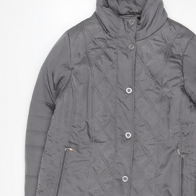 Tigi Women’s Grey Size 20 Quilted Hooded Puffer Jacket