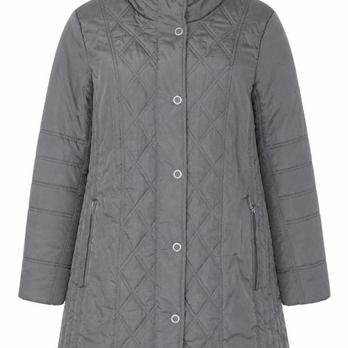 Tigi Women’s Grey Size 20 Quilted Hooded Puffer Jacket