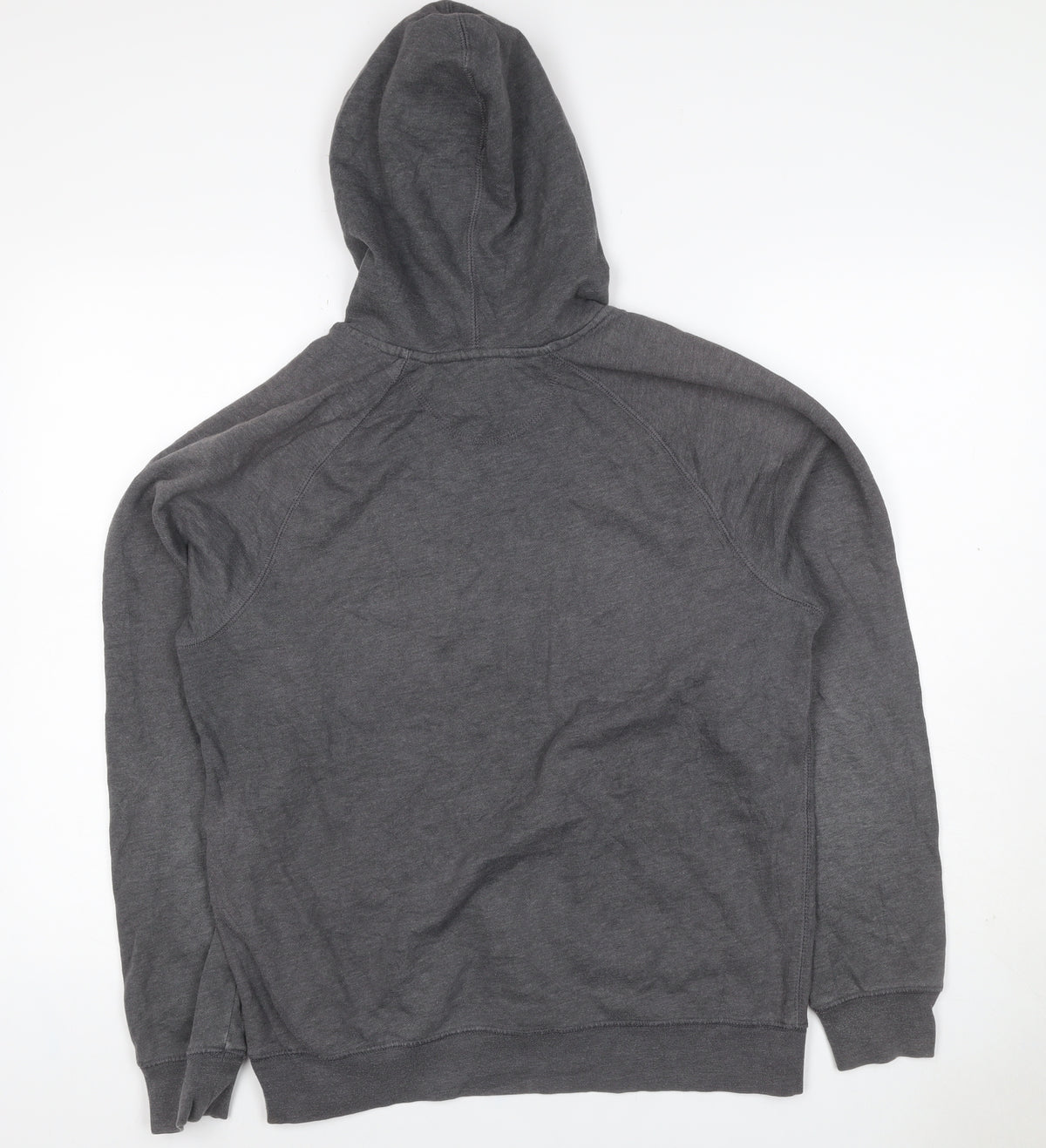 FILA Men’s Grey S Pullover Hoodie Logo Fleece Kangaroo Pocket