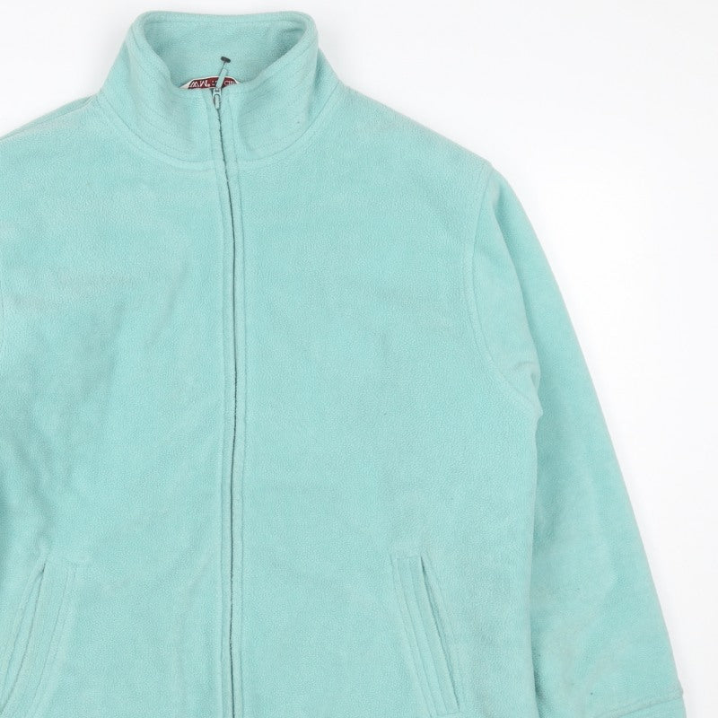 EWM Women’s Blue M Fleece Full Zip Basic Jacket Pockets