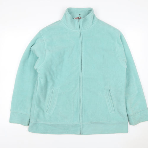 EWM Women’s Blue M Fleece Full Zip Basic Jacket Pockets