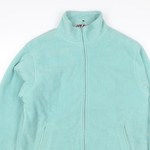 EWM Women’s Blue M Fleece Full Zip Basic Jacket Pockets