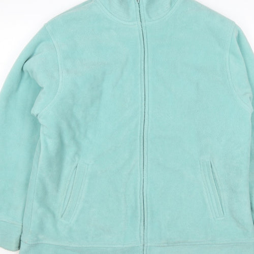 EWM Women’s Blue M Fleece Full Zip Basic Jacket Pockets
