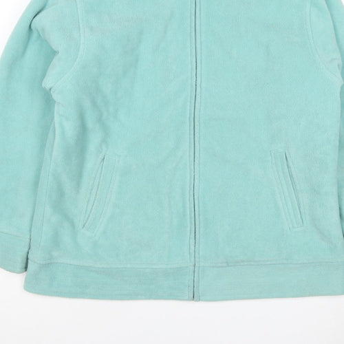 EWM Women’s Blue M Fleece Full Zip Basic Jacket Pockets