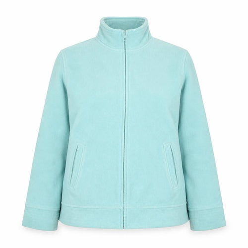 EWM Women’s Blue M Fleece Full Zip Basic Jacket Pockets