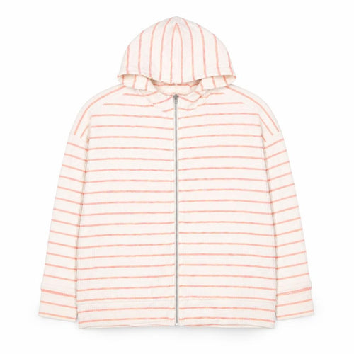 Next Women’s Ivory Pink Striped Full Zip Hoodie XL UK 20 Knit