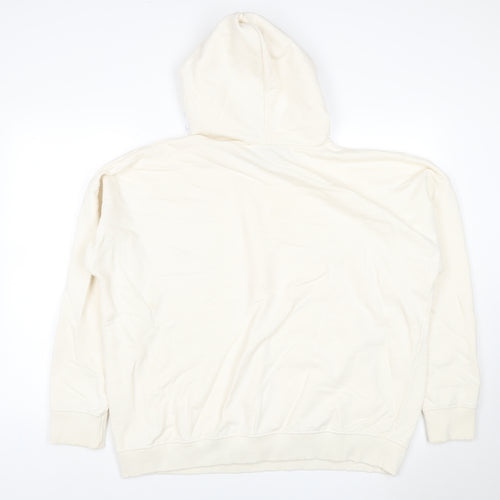 Corteiz Men's Ivory M Pullover Hoodie Logo Graphic Kangaroo Pocket