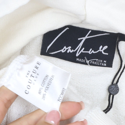 Corteiz Men's Ivory M Pullover Hoodie Logo Graphic Kangaroo Pocket