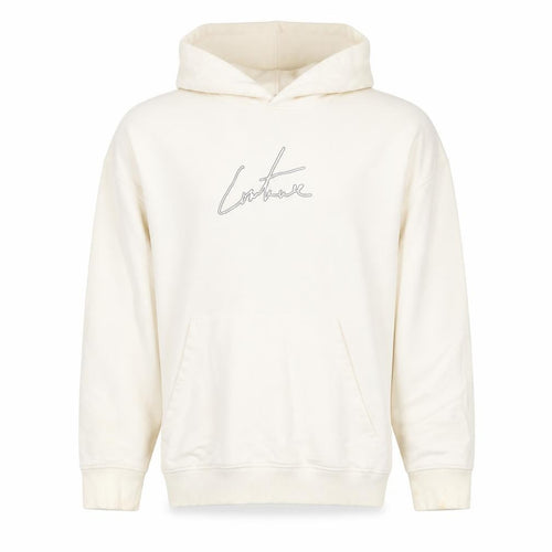 Corteiz Men's Ivory M Pullover Hoodie Logo Graphic Kangaroo Pocket