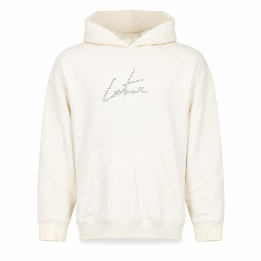 Corteiz Men's Ivory M Pullover Hoodie Logo Graphic Kangaroo Pocket