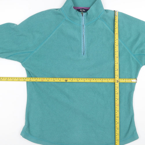 Peter Storm Women’s Blue Fleece 1/4 Zip Pullover Sweatshirt UK 14