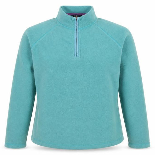 Peter Storm Women’s Blue Fleece 1/4 Zip Pullover Sweatshirt UK 14